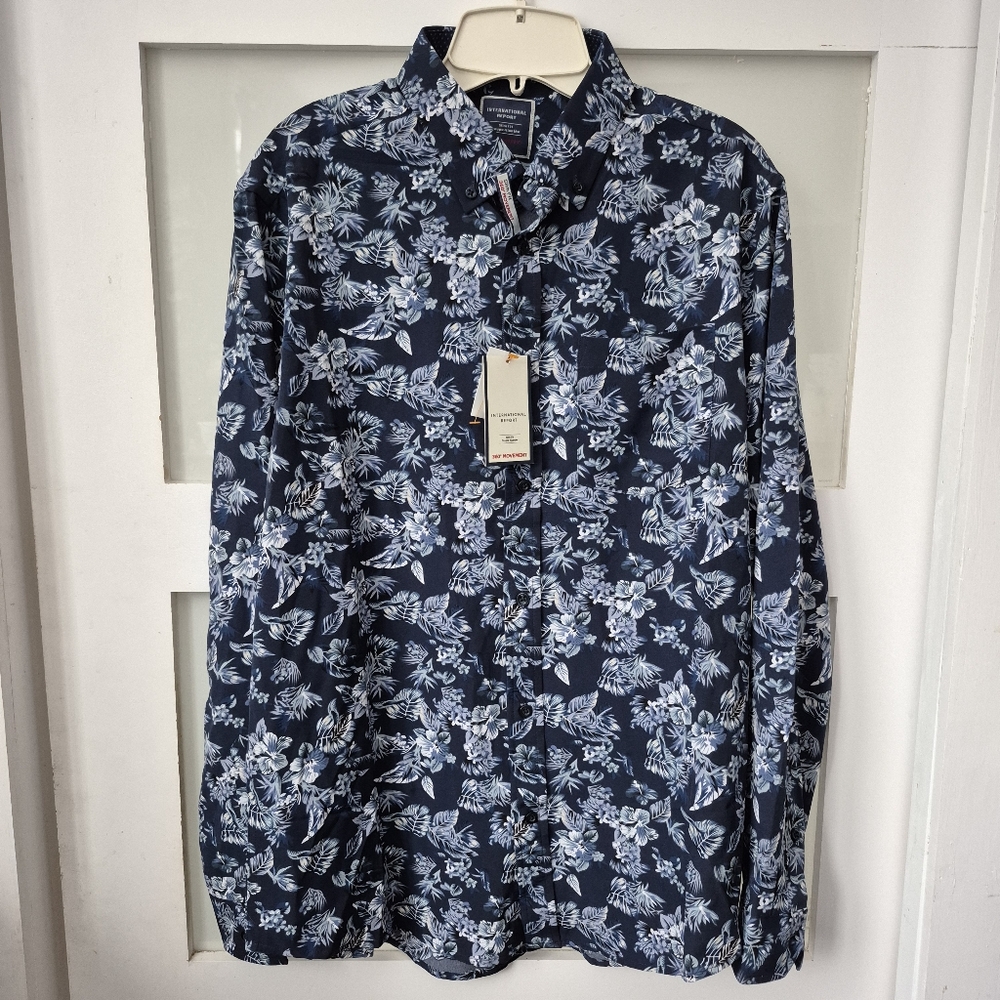 NWT Mens International Report Shirt Size L Slim Fit